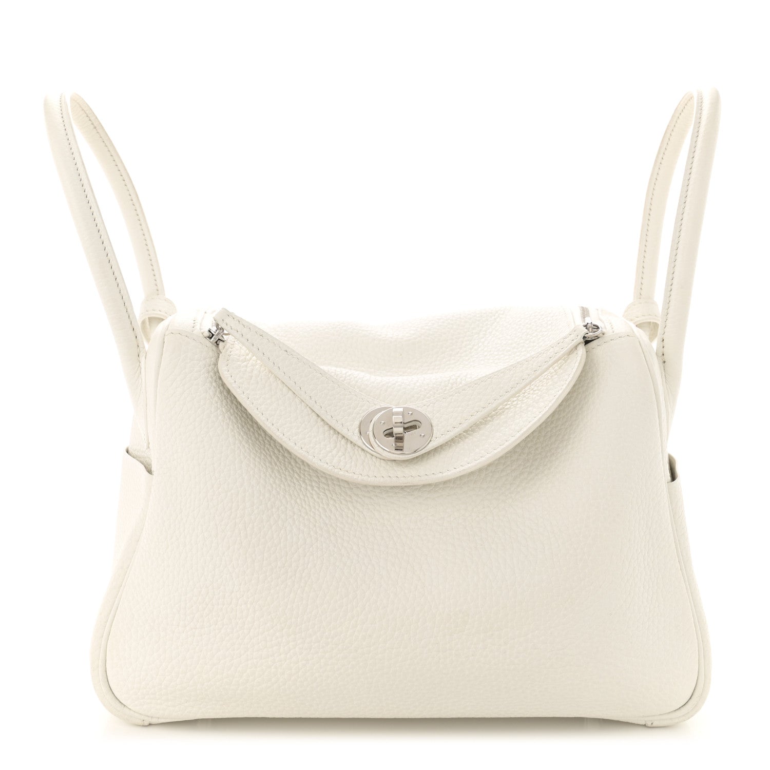 Hermes Taurillon Clemence Lindy 26 White 1 of 14