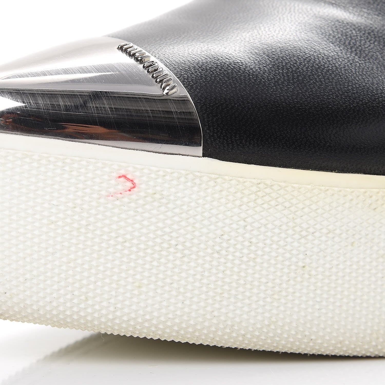 Miu Miu Nappa Metal Cap Toe Slip On Sneakers 36 Nero Black 11 of 15