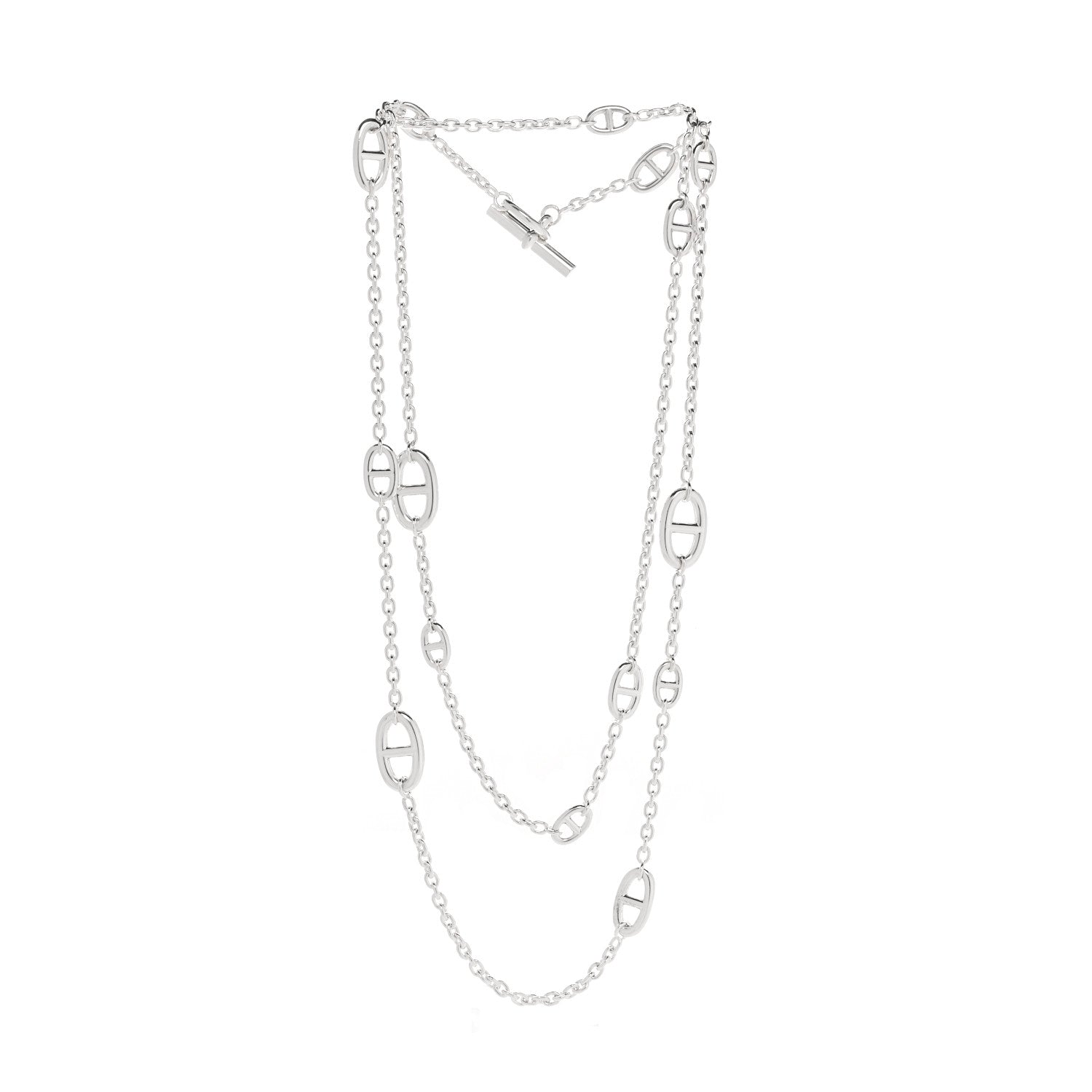 Hermes Sterling Silver Farandole Necklace 120 3 of 6