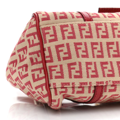 Fendi Zucchino Vitello Mini Sporty Beige Rosso 5 of 11