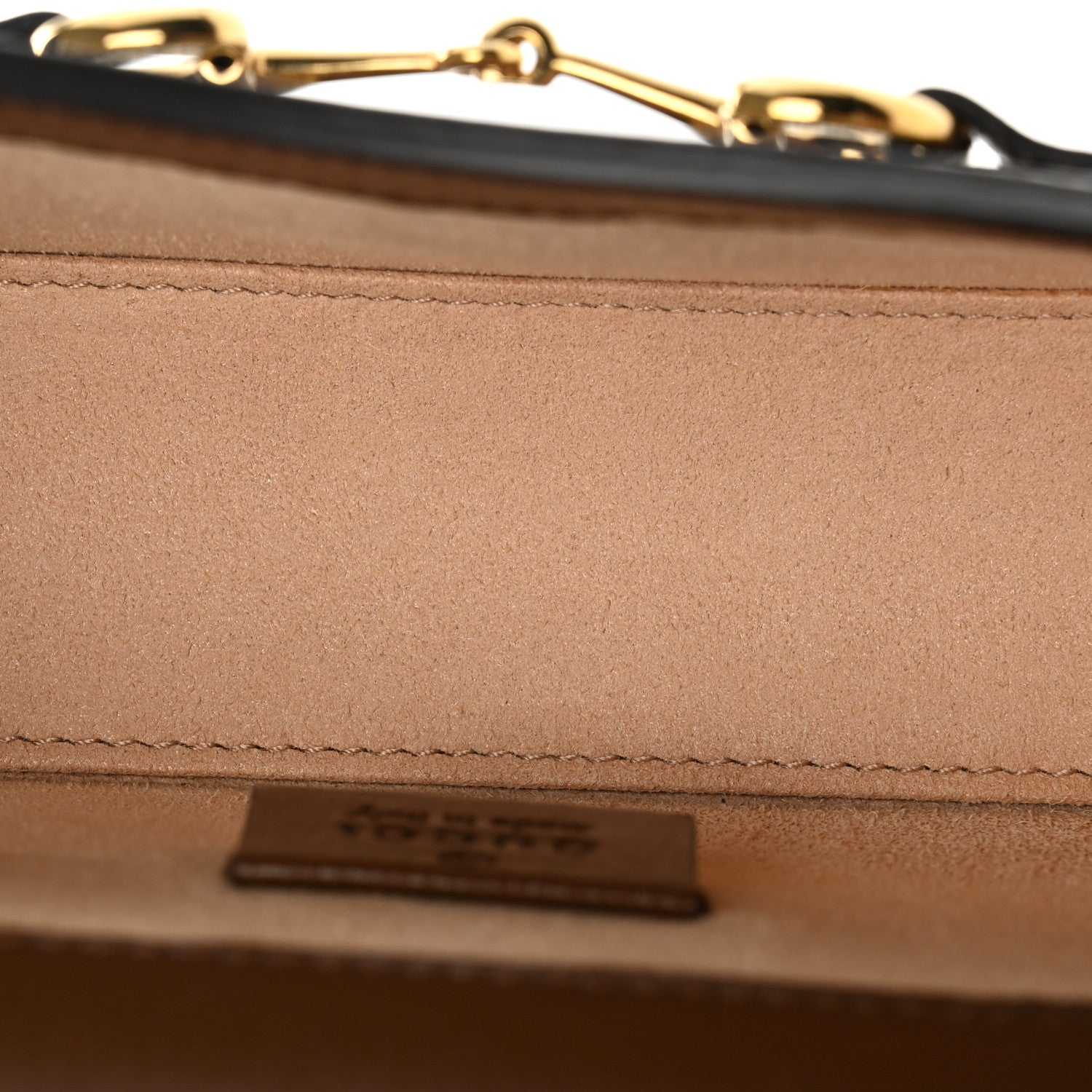Gucci GG Supreme Monogram Mini Horsebit 1955 Shoulder Bag Beige Brown Sugar 5 of 11
