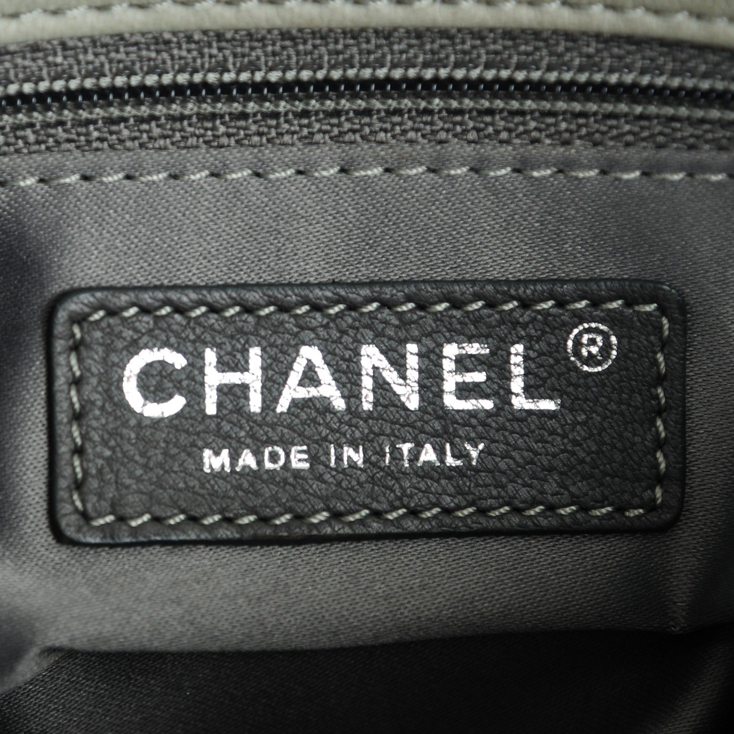 Chanel Lambskin Quilted Large 3 Flap Light Grey 7 of 12