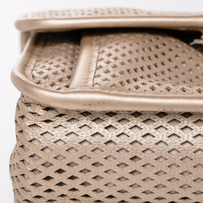 Chanel Metallic Perforated Calfskin Small Up In The Air Flap Light Gold 8 of 13