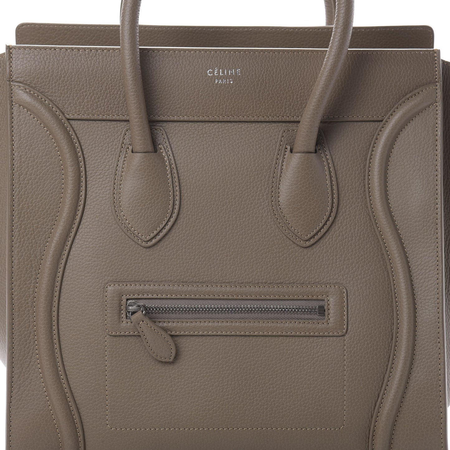 Drummed Calfskin Mini Luggage Souris