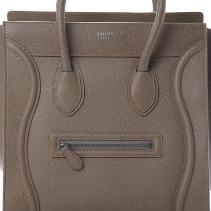 Celine Drummed Calfskin Mini Luggage Souris 8 of 10