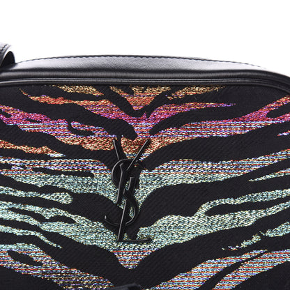 Saint Laurent Canvas Calfskin Metallic Tiger Print Monogram Lou Camera Bag Multicolor 11 of 11