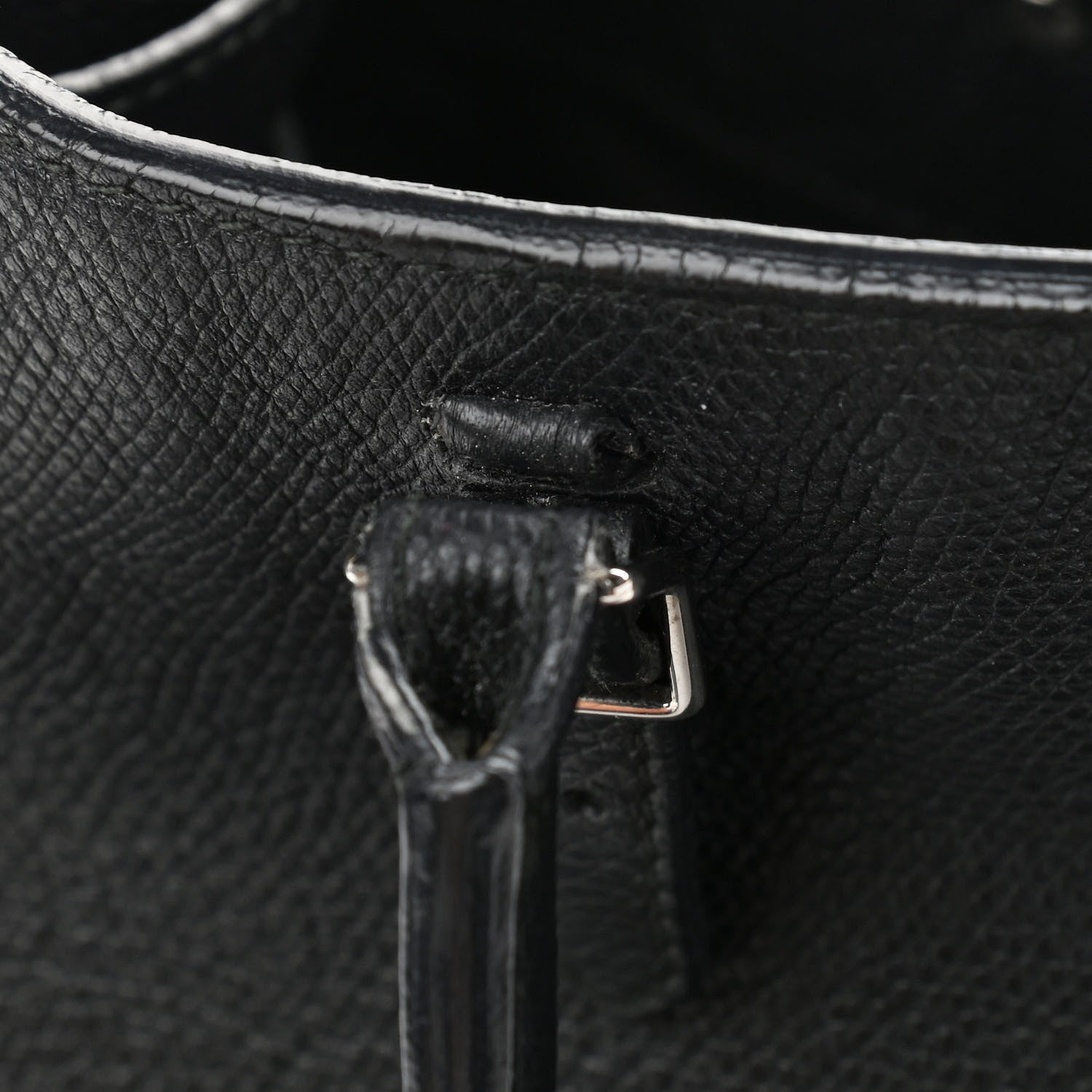 Balenciaga Grained Calfskin Plate Hardware Papier A6 Zip Around Tote Black 10 of 12