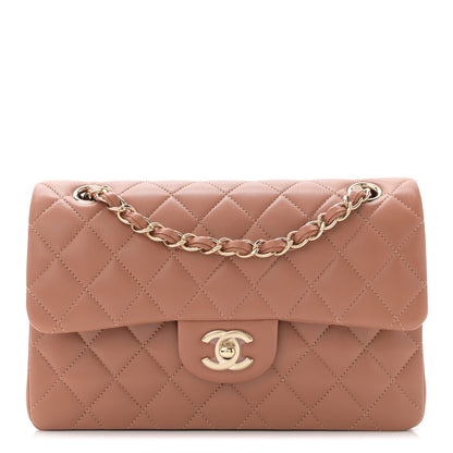 Chanel Lambskin Quilted Small Double Flap Brown 1 of 11