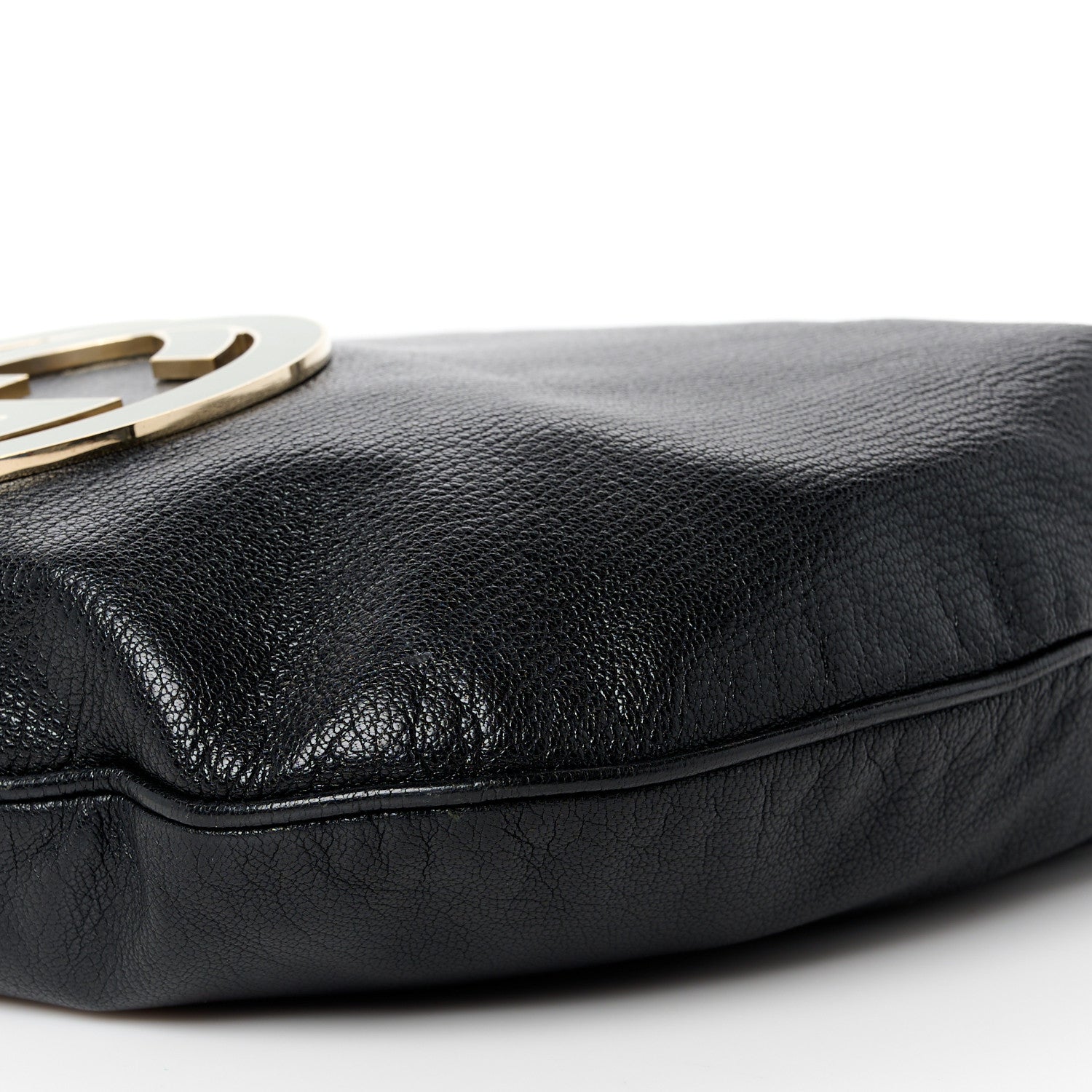 Gucci Calfskin Enamel Small Blondie Hobo Black 12 of 13