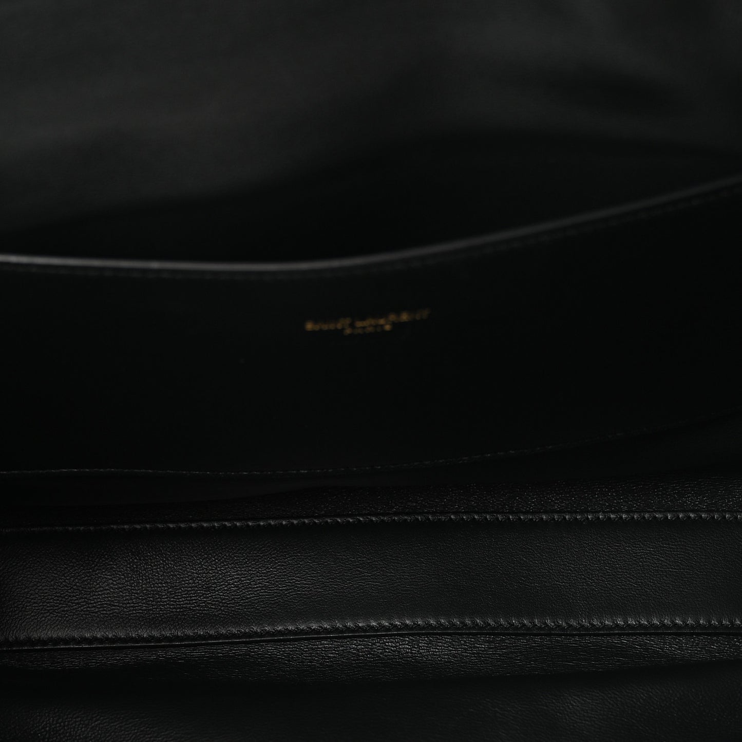 Smooth Calfskin Suede Medium Reversible Monogram Kate Satchel Black