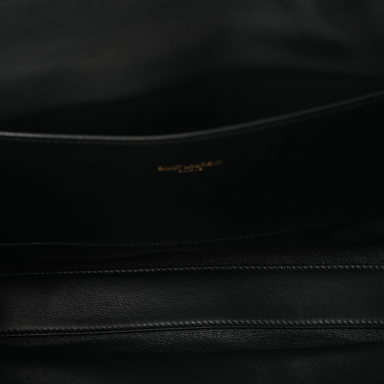 Saint Laurent Smooth Calfskin Suede Medium Reversible Monogram Kate Satchel Black 8 of 17