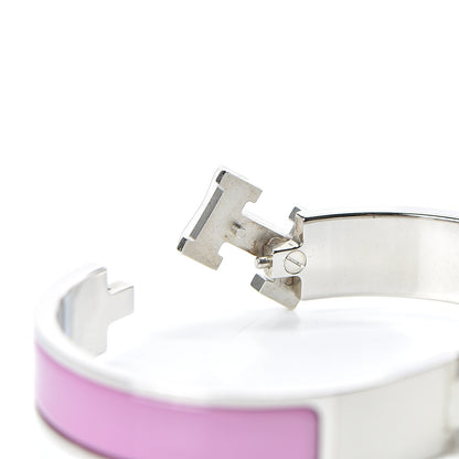 Hermes Enamel Narrow Clic Clac H Bracelet PM Rose Cendre 5 of 6