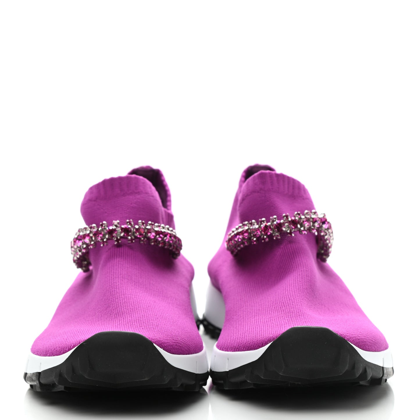 Knit Crystal Verona Sneaker 37.5 Hot Pink Fuchsia