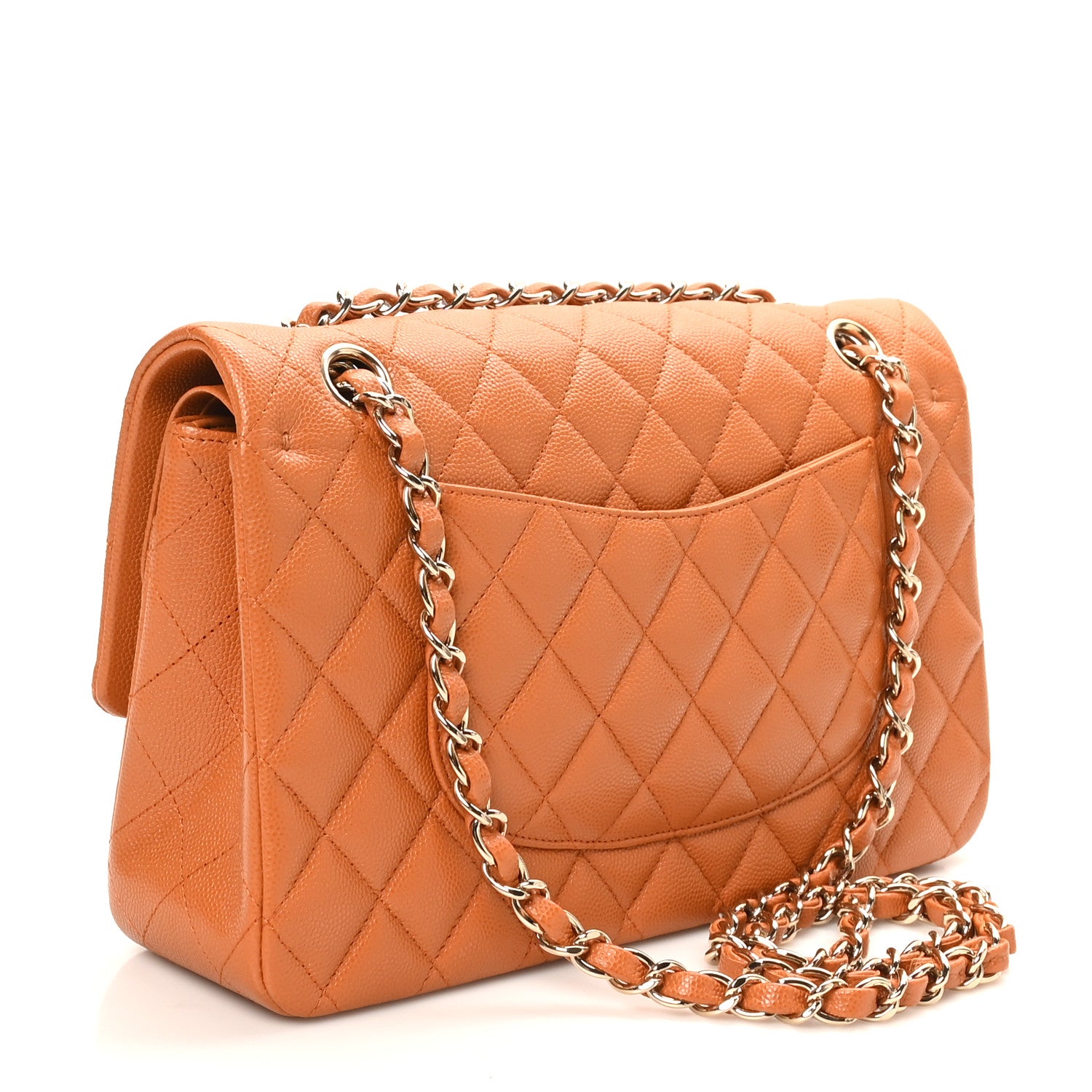 Chanel Caviar Quilted Medium Double Flap Light Brown 3 of 10
