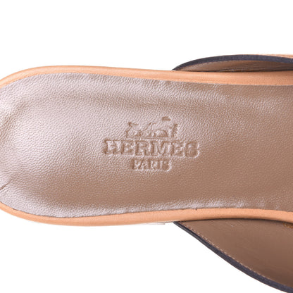 Hermes Calfskin Tangeria Mules 37 Naturel 9 of 11