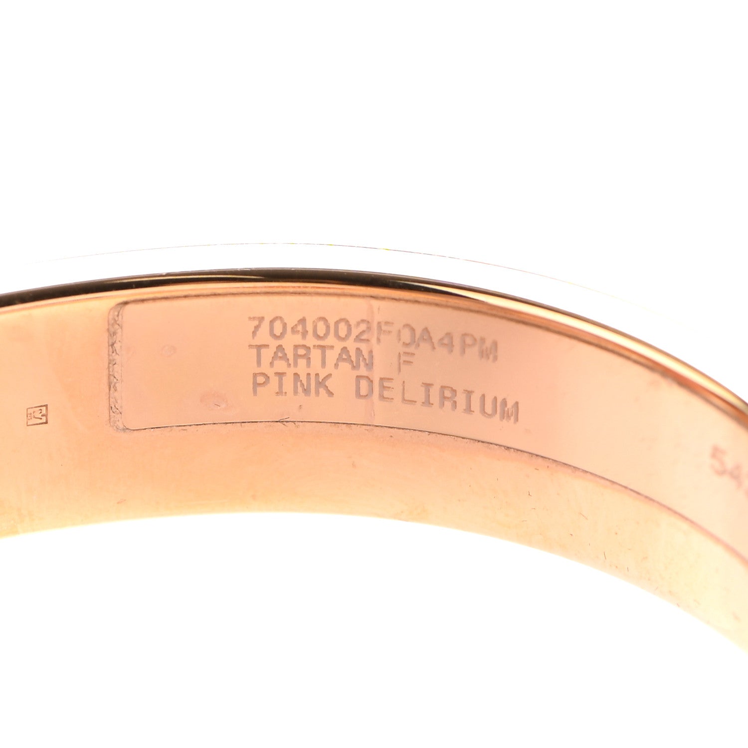 Hermes Enamel Narrow Clic Clac H Tartan Bracelet PM Pink Delirium 6 of 6