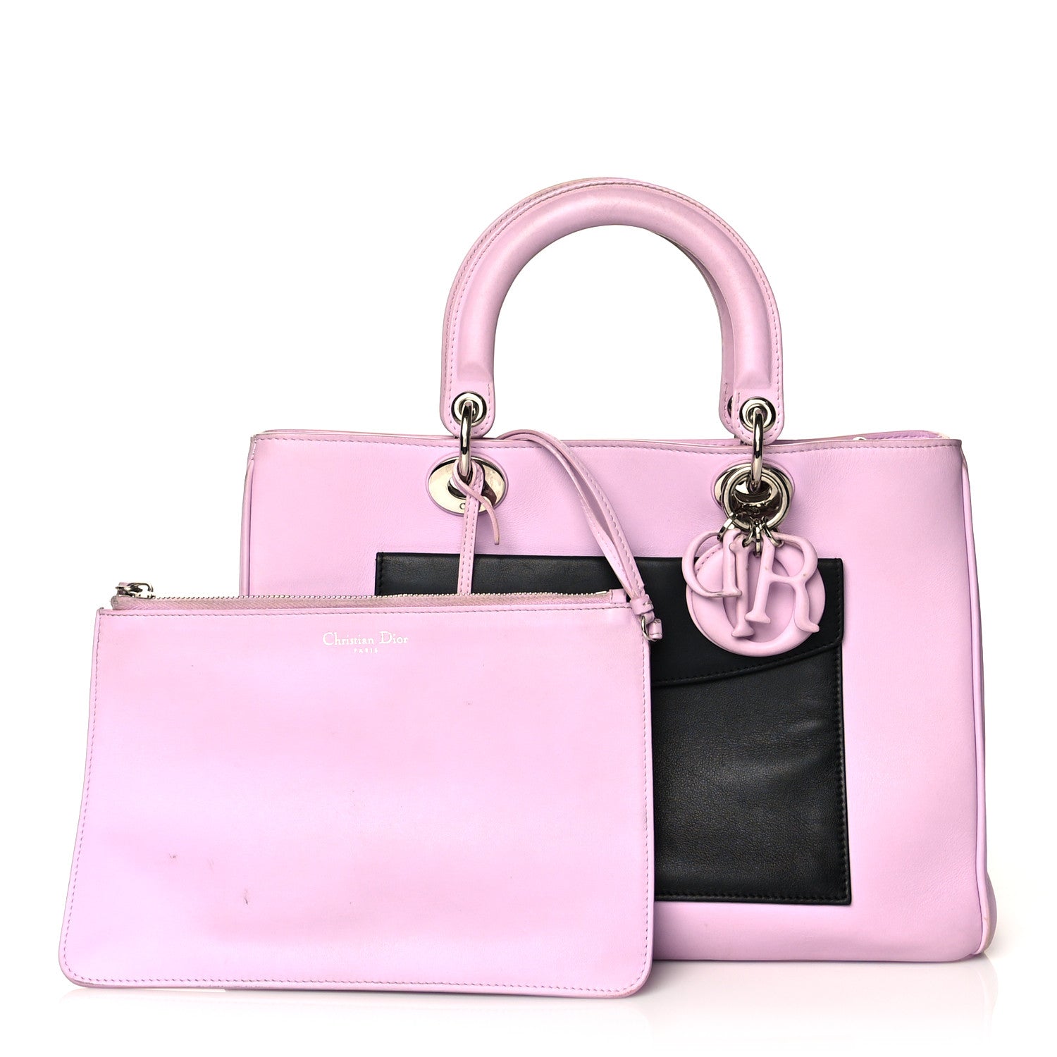 Christian Dior Lambskin Large Lady Dior Pockets Pink 3 of 22