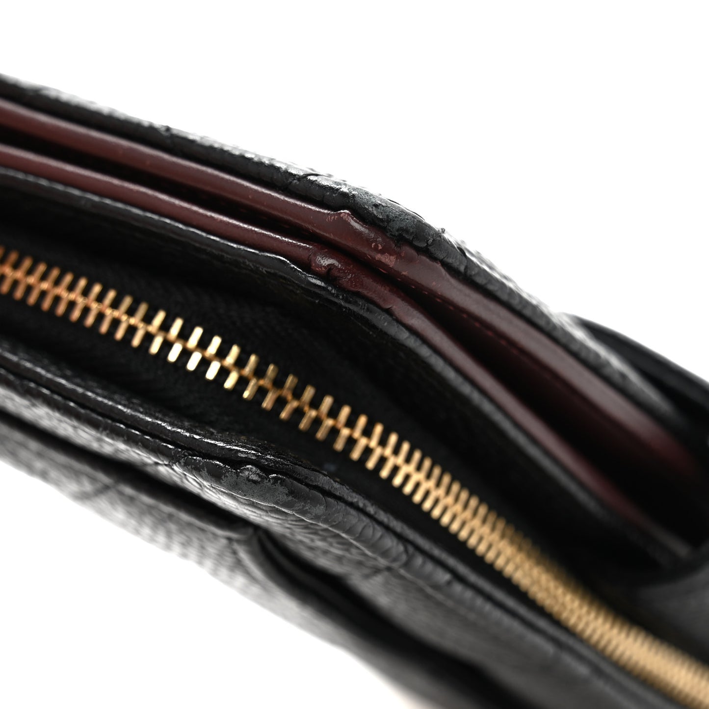Caviar Quilted Zipped Pocket Wallet Black