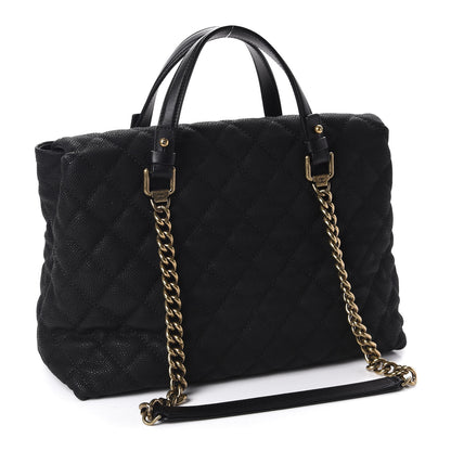 Chanel Iridescent Caviar Chic Quilt Tote Black 3 of 11