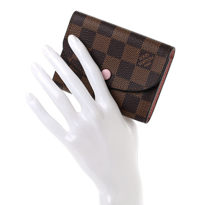 Louis Vuitton Damier Ebene Rosalie Coin Purse Rose Ballerine 2 of 7