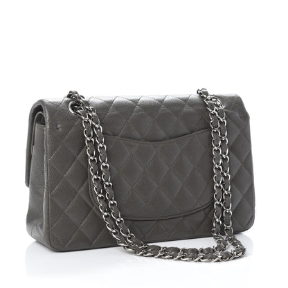 Chanel Caviar Quilted Medium Double Flap Grey 4 of 10
