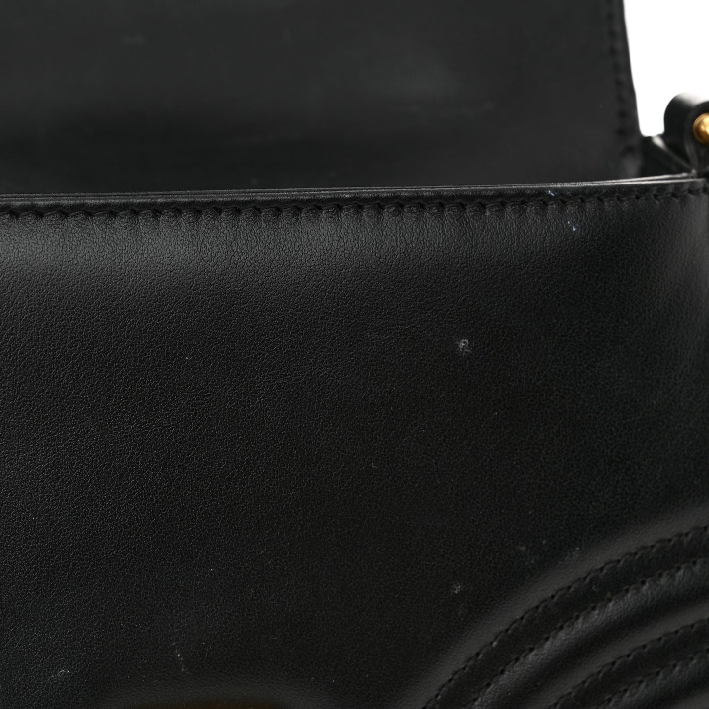 Calfskin Matelasse Small GG Marmont Top Handle Shoulder Bag Black