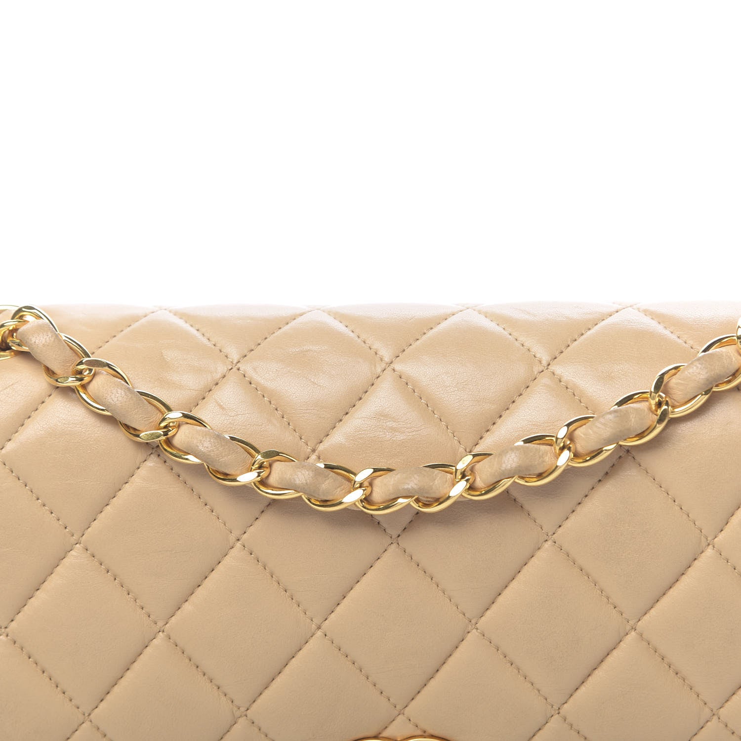Chanel Lambskin Quilted Small Double Flap Beige 17 of 17
