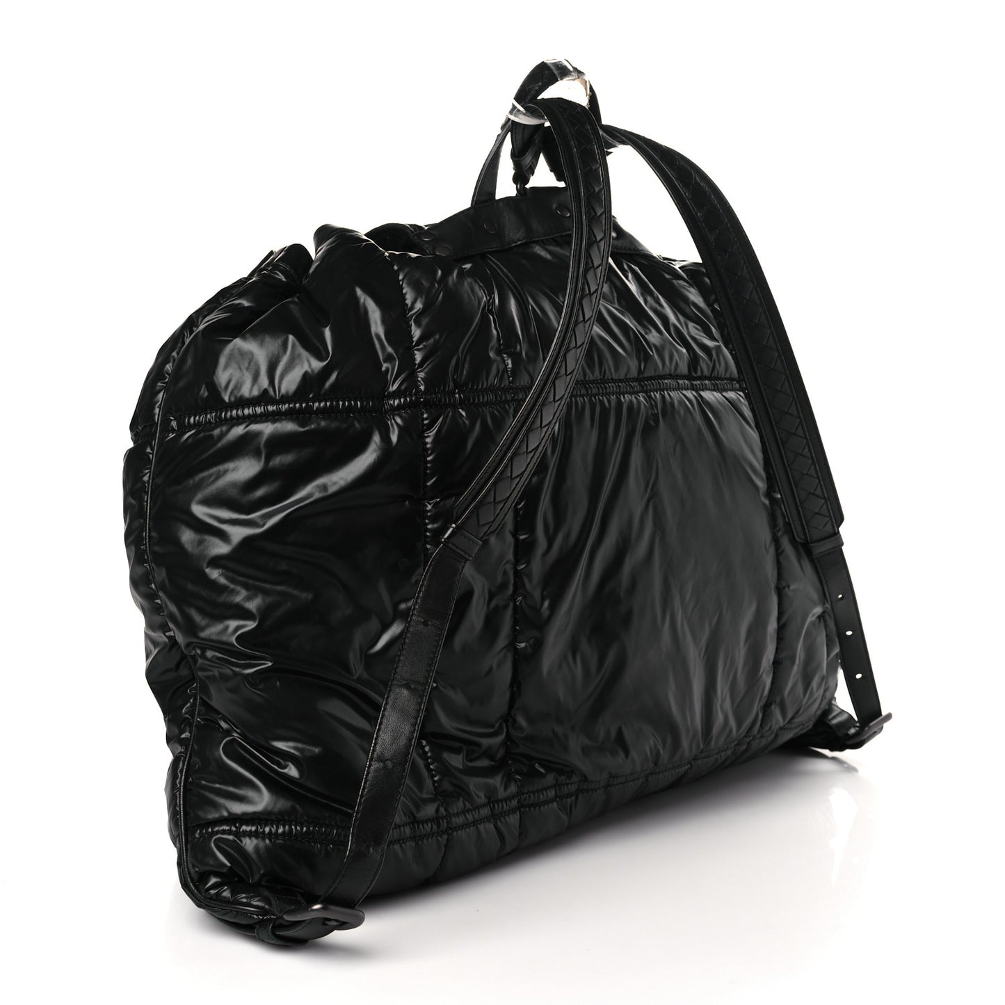 Nylon Calfskin Spinnaker Backpack Black