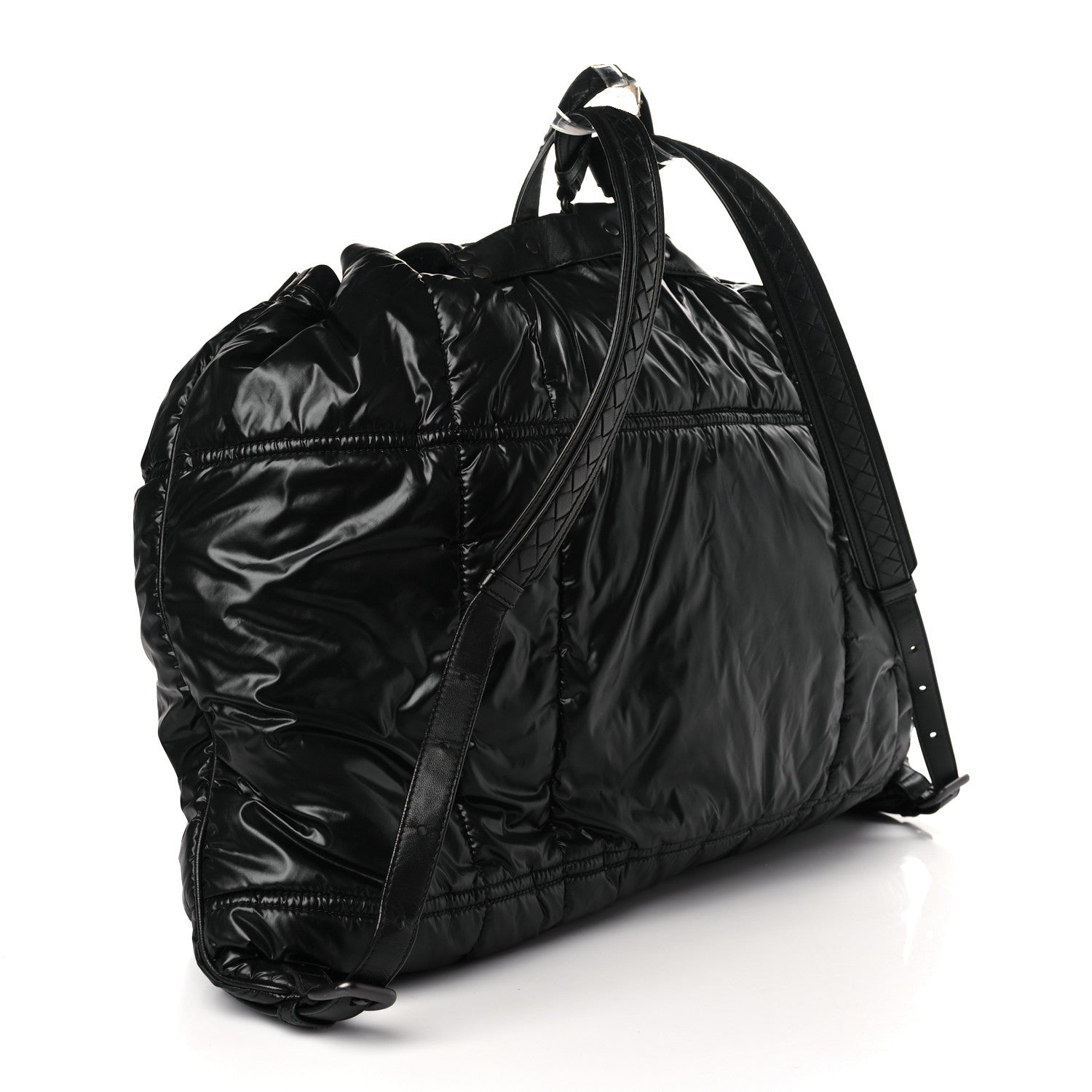 Bottega Veneta Nylon Calfskin Spinnaker Backpack Black 2 of 8