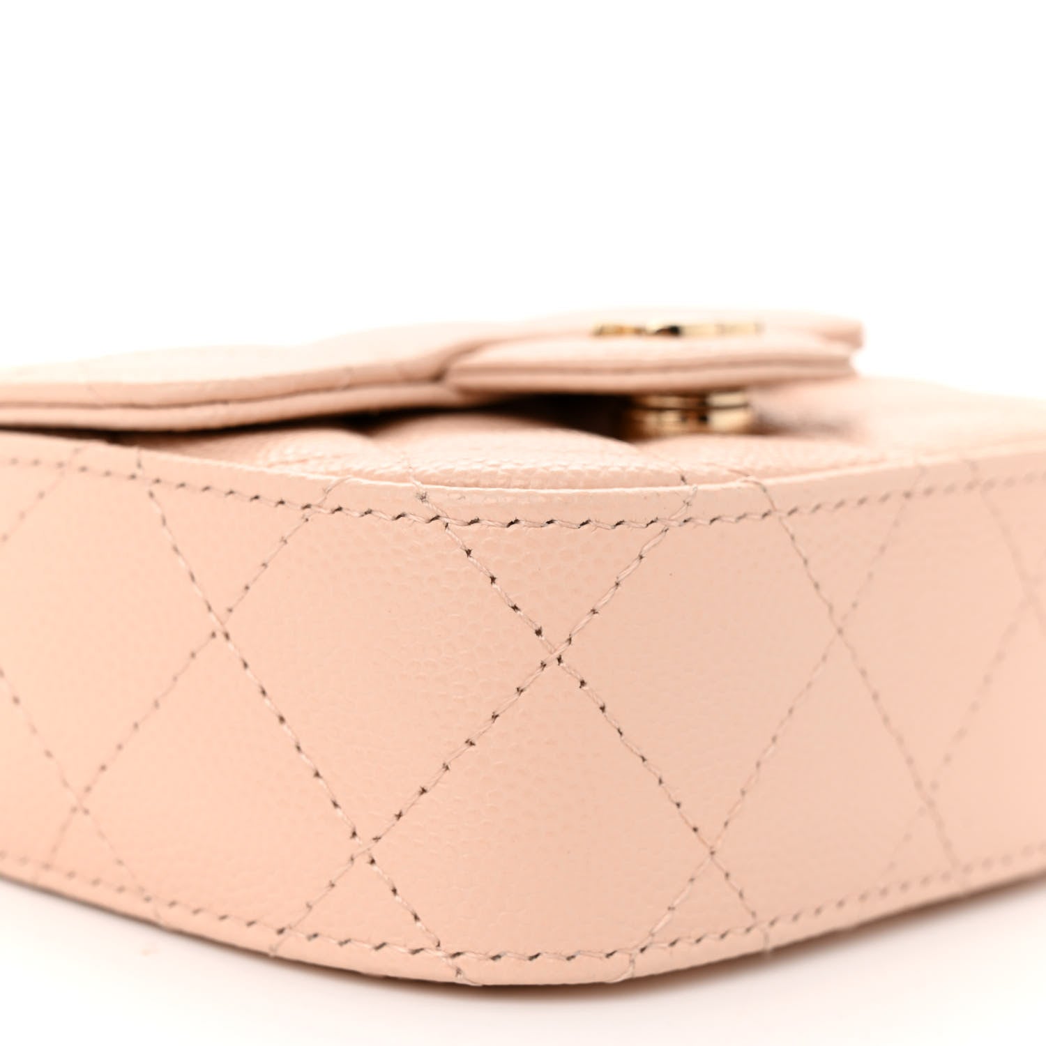 Chanel Caviar Quilted Mini Clutch With Chain Light Beige 10 of 11
