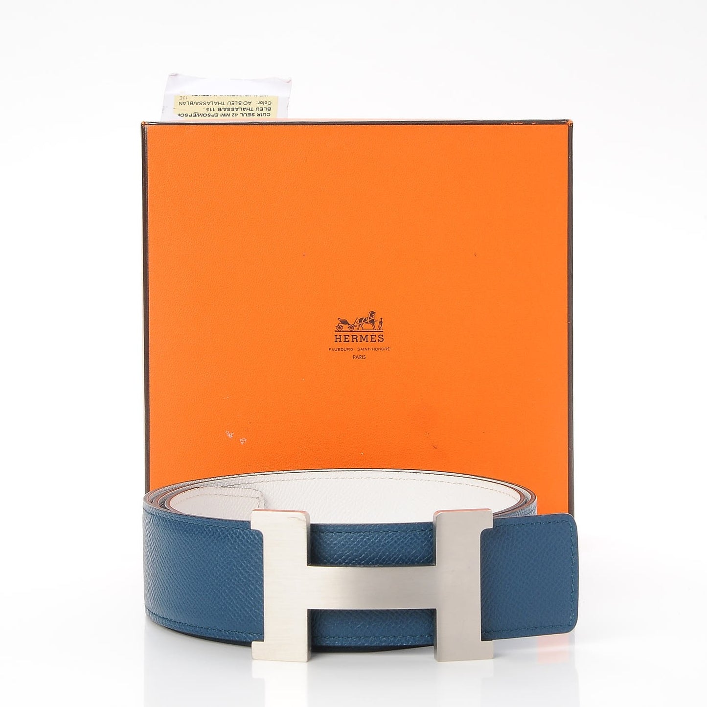 Epsom 42mm Constance Belt 115 Bleu Thalassa Blanc