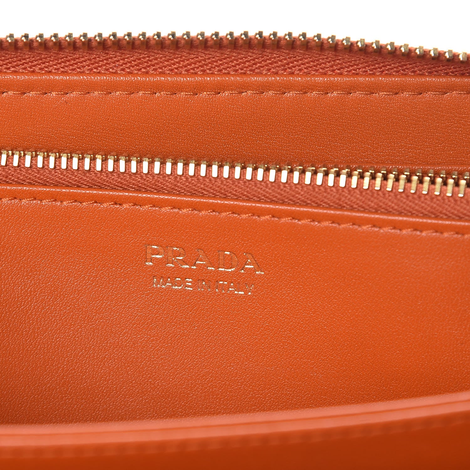 Prada Vitello Move Zip Around Wallet Papaya 6 of 9