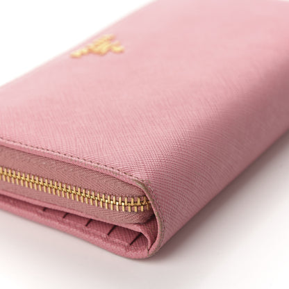 Prada Saffiano Continental Flap Wallet Petalo 7 of 14