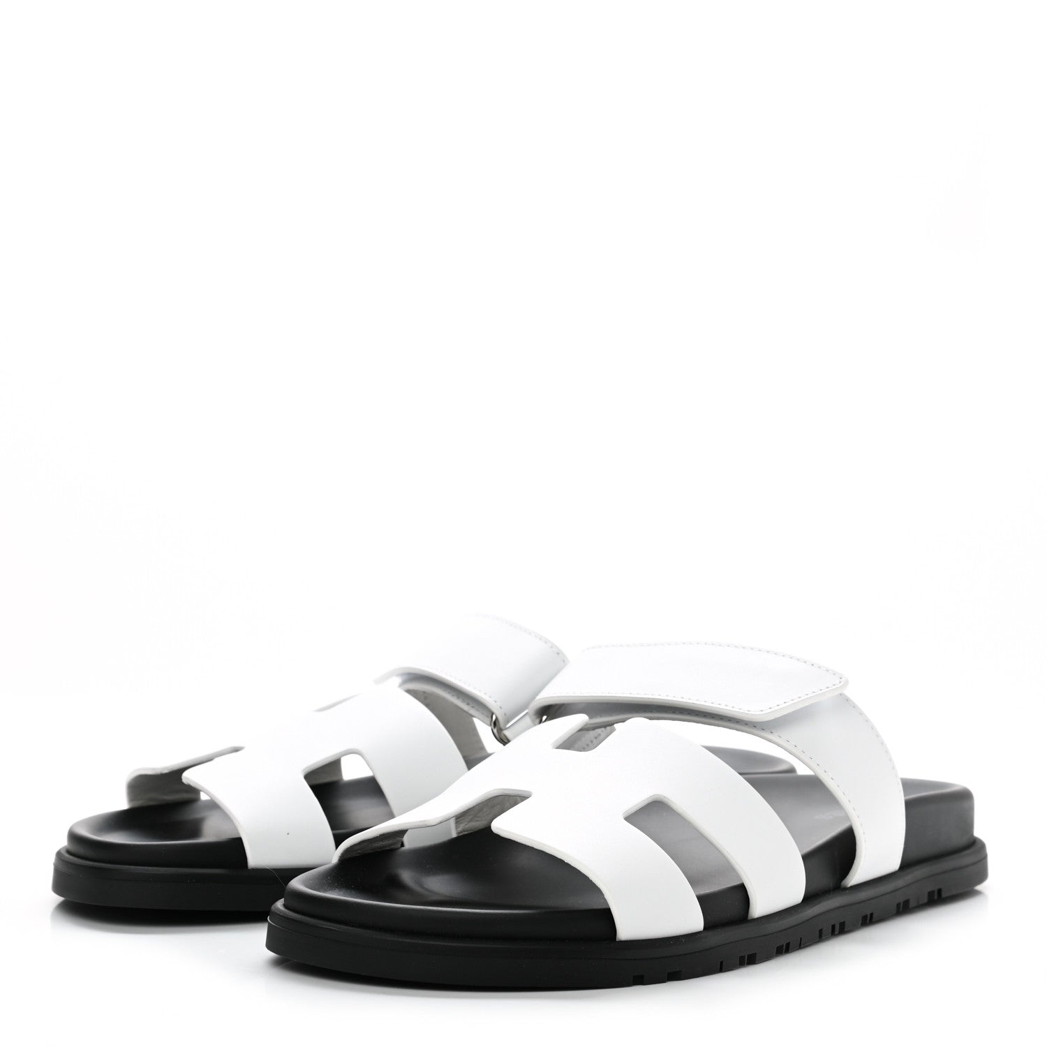 Hermes Calfskin Womens Chypre Sandals 39.5 White 3 of 9