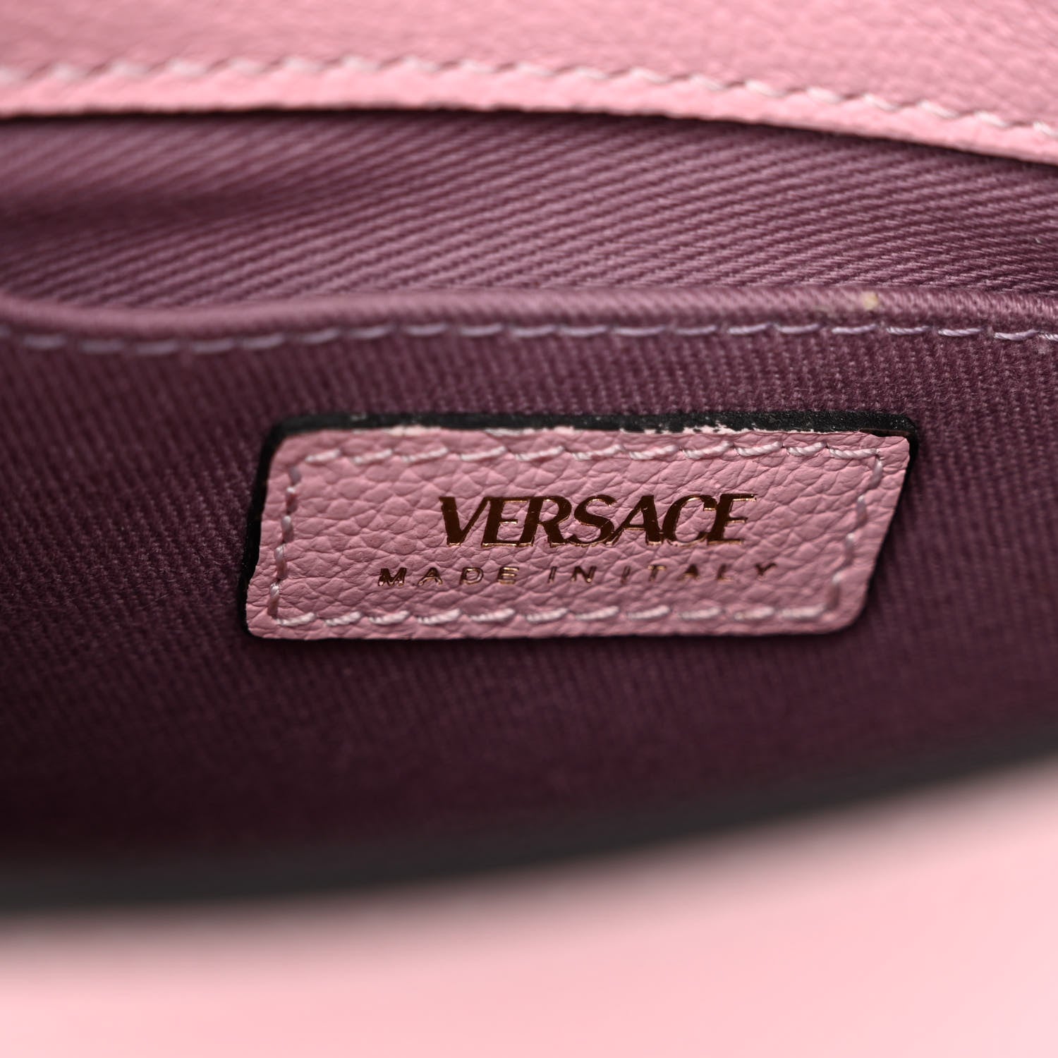 Versace Calfskin Whipstitch Medusa Mini Hobo English Rose 6 of 9