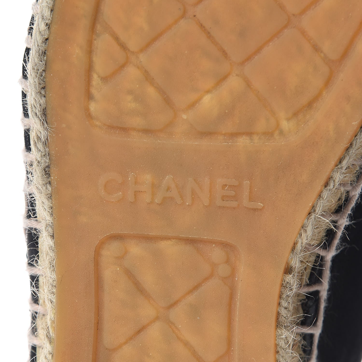 Chanel Lambskin Canvas Cap Toe Lace Up Espadrilles 35 Black 11 of 20