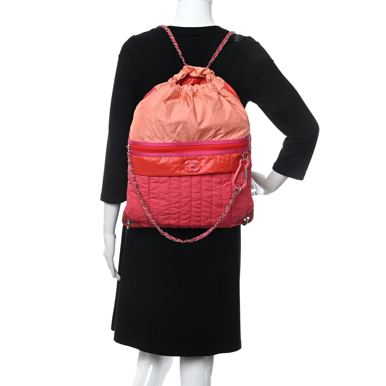 Chanel Nylon Coco Sport Drawstring Backpack Pink 2 of 10