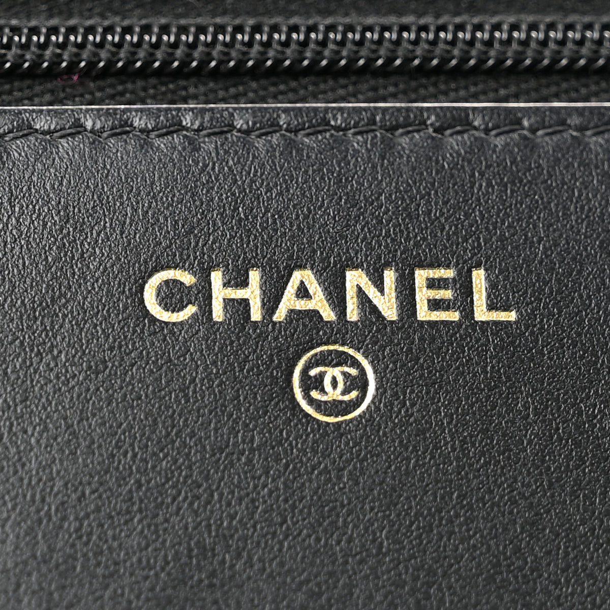 Caviar Quilted Pocket Clutch With Chain WOC Black