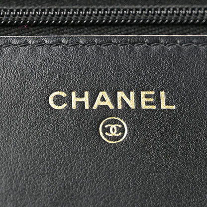 Chanel Caviar Quilted Pocket Clutch With Chain WOC Black 6 of 14