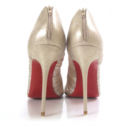 Christian Louboutin Suede Canonita 100 Booties 40 Nude 3 of 8