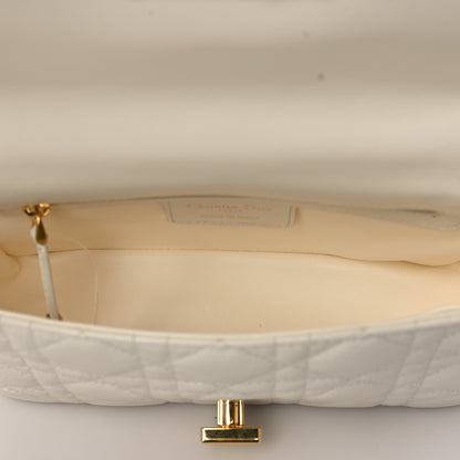 Christian Dior Calfskin Cannage Small Caro Bag Ivory 5 of 10