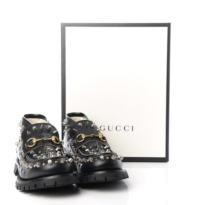 Gucci Cordovan Lux Studded Mens Harald Horsebit Ankle Boots 8.5 Black 11 of 11
