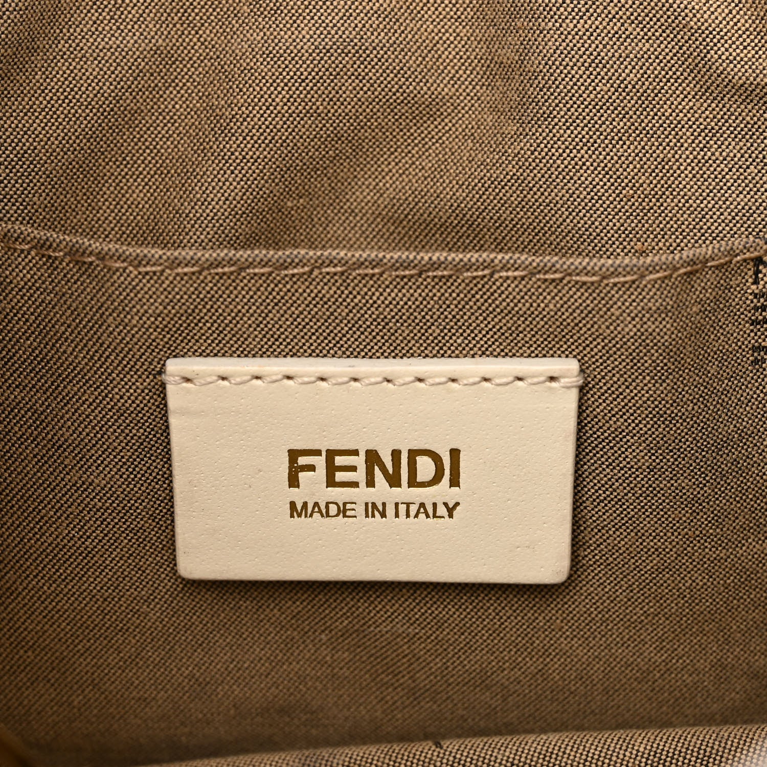 Fendi Zucca Spalmati Small Chef Shoulder Bag White 5 of 7