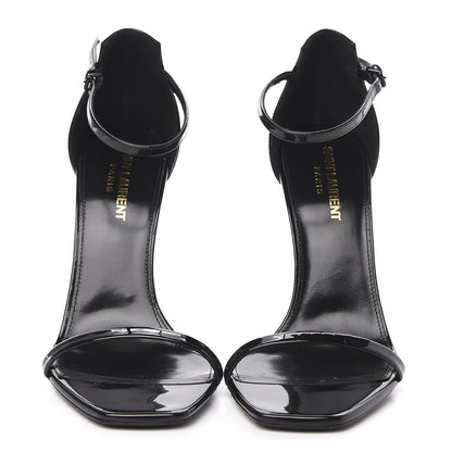 Saint Laurent Patent Calfskin Opyum 110 Sandals 38 Black 2 of 9