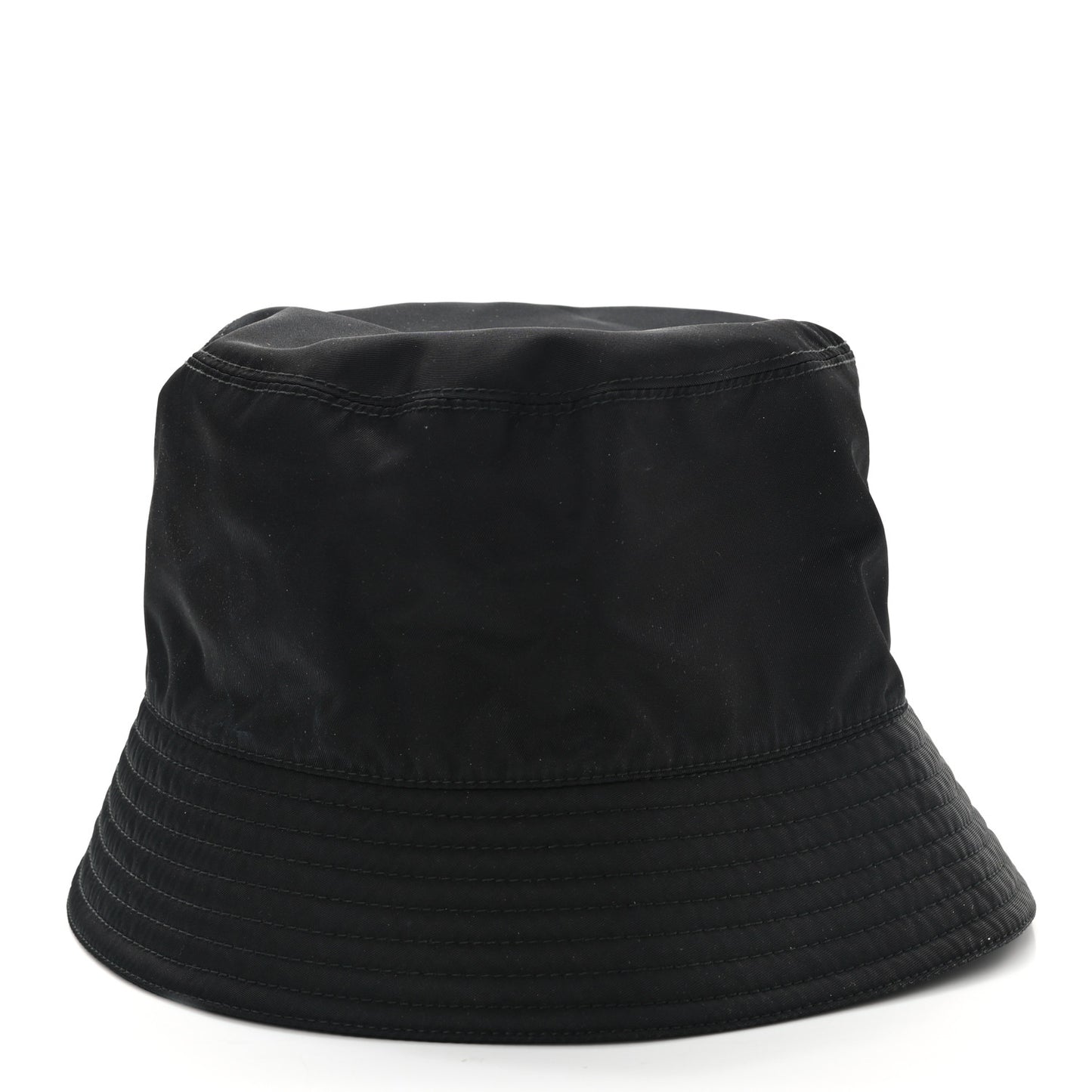 Re-Nylon Metal Triangle Logo Womens Bucket Hat S Black