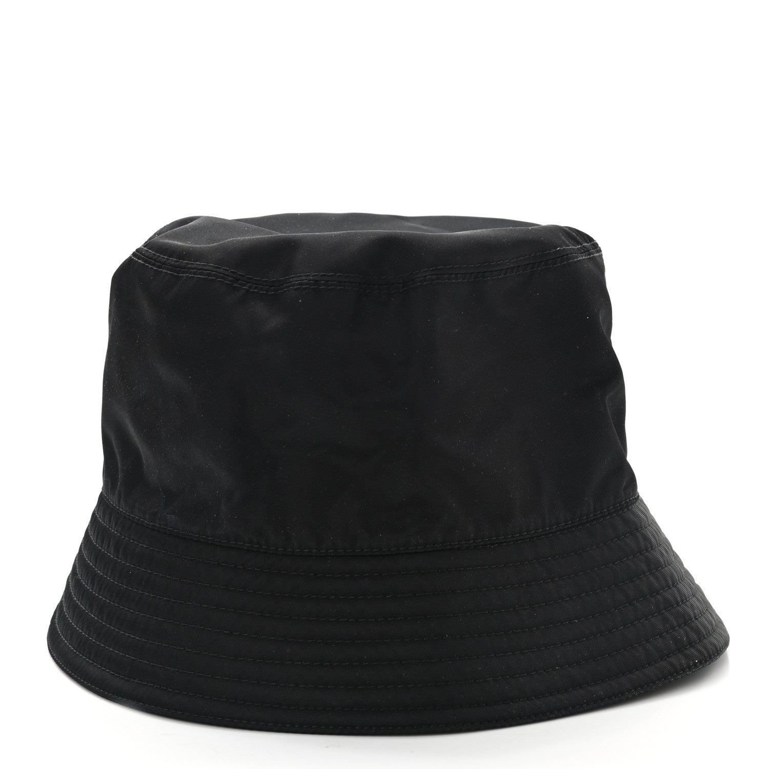 Prada Re-Nylon Metal Triangle Logo Womens Bucket Hat S Black 5 of 8