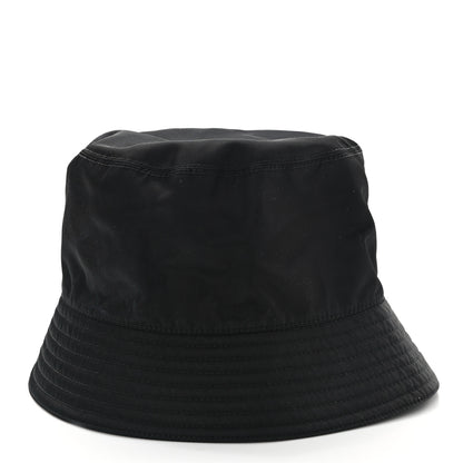 Prada Re-Nylon Metal Triangle Logo Womens Bucket Hat S Black 5 of 8