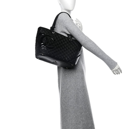 Chanel Calfskin Quilted Large Cambon Tote Black 2 of 19