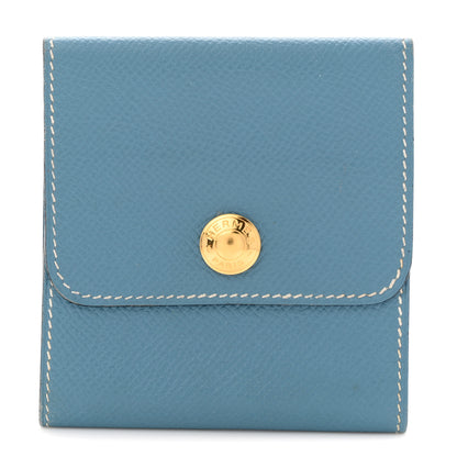 Hermes Epsom Post It Notepad Holder Blue Jean 1 of 9