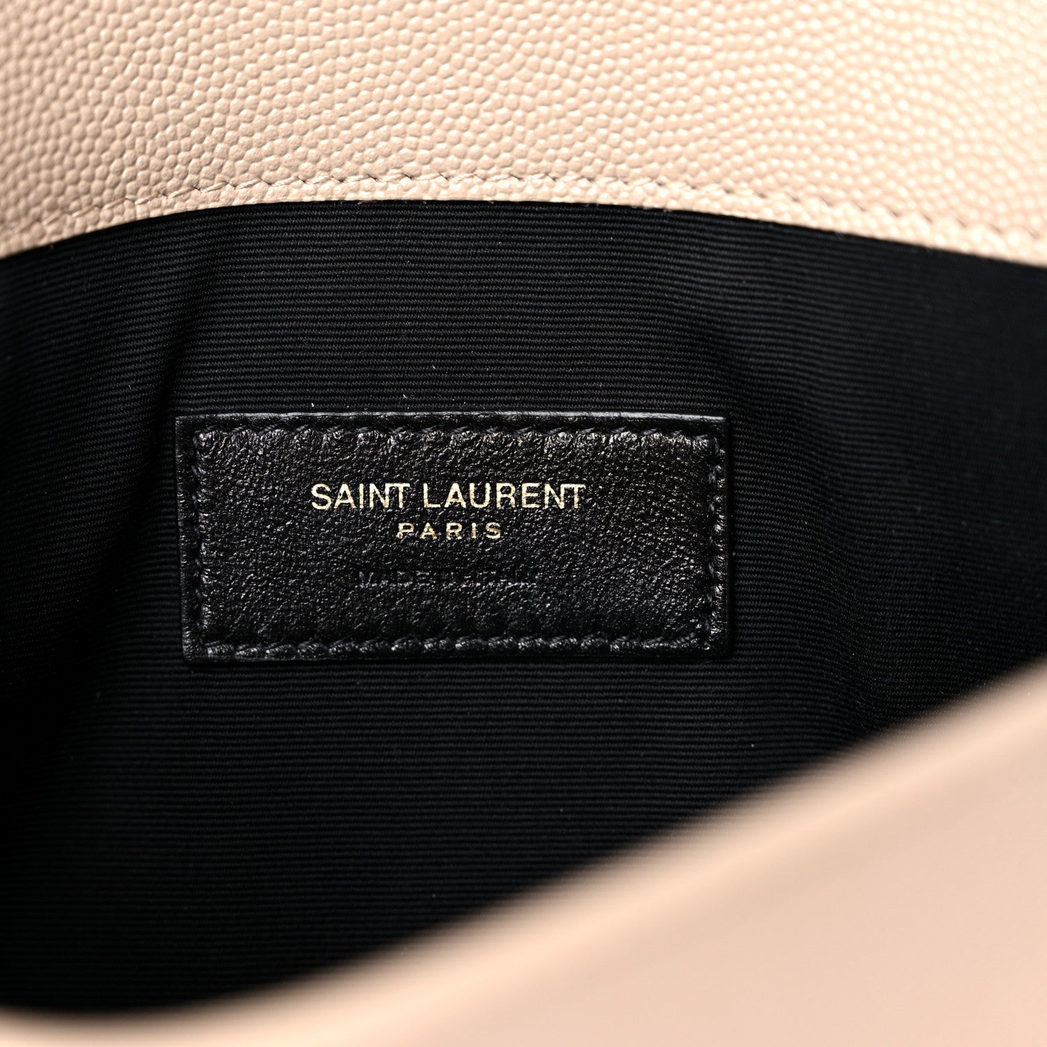 Saint Laurent Grain De Poudre Uptown Pouch Dark Latte 6 of 7